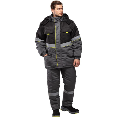 Куртка рабочая зимняя з43-КУ сер/черн р.60-62/182-188 (серия З)