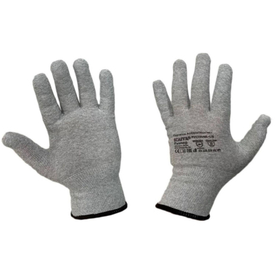 Перчатки защитные антистатич SCAFFA Antistat Контакт PU1350AK-LG нейлон р10