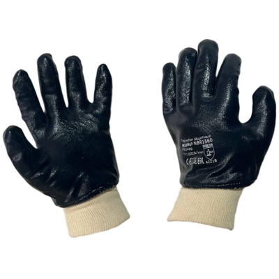 Перчатки защитные тройное нитриловое покрытие резинка SCAFFA NBR1560 р.10