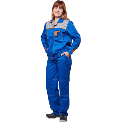 Костюм рабочий летний л10-КБР жен вас/сер/оранж 40-42 158-164 (серия л)