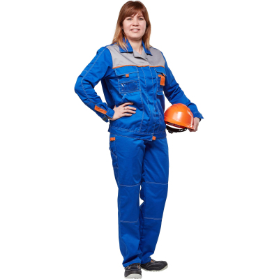 Костюм рабочий летний л10-КБР жен вас/сер/оранж 52-54 158-164 (серия л)