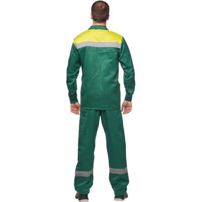 Костюм рабочий летний муж. л16-КБР с СОП зел/желт (р.56-58) 182-188