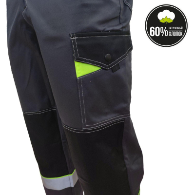 Костюм рабочий летний муж.Корвет СОП КП2 (КПК) т.сер./черн.(р.48-50)170-176