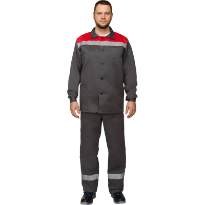 Костюм рабочий летний муж. л16-КБР с СОП сер/оранж (р.60-62) 170-176