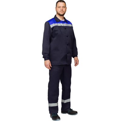 Костюм рабочий летний муж. л16-КПК с СОП син/вас (р.64-66) 182-188