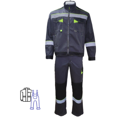 Костюм рабочий летний муж.Корвет СОП КП2 (КПК) т.сер./черн.(р.64-66)170-176