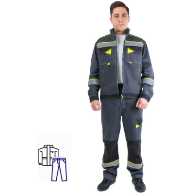 Костюм рабочий летний муж.Корвет СОП КБ1 (КБР) т.сер./черн.(р.60-62)182-188