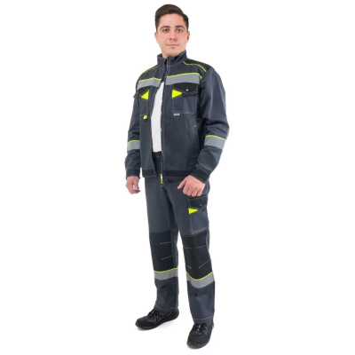 Костюм рабочий летний муж.Корвет СОП КБ1 (КБР) т.сер./черн.(р.60-62)182-188