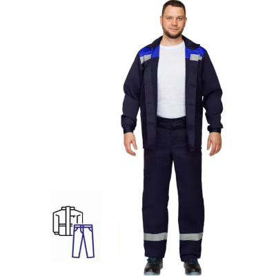 Костюм рабочий летний муж. л16-КБР с СОП син/вас (р.52-54) 194-200