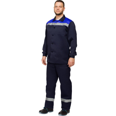 Костюм рабочий летний муж. л16-КБР с СОП син/вас (р.68-70) 194-200
