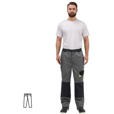 Брюки рабочие летние муж. л27-БР св-сер/сер 52-54/182-188