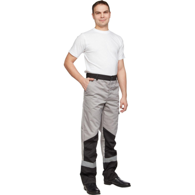 Костюм рабочий летний муж л21-КБР сер/черн (68-70)182-188 (серия Л)