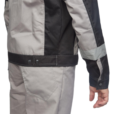 Костюм рабочий летний муж л21-КБР сер/черн (68-70)182-188 (серия Л)