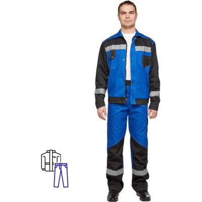 Костюм рабочий летний муж л21-КБР вас/черн (68-70)170-176 (серия Л)