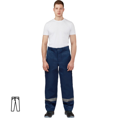 Брюки муж. л16 с СОП син/вас (р.48-50) 194-200