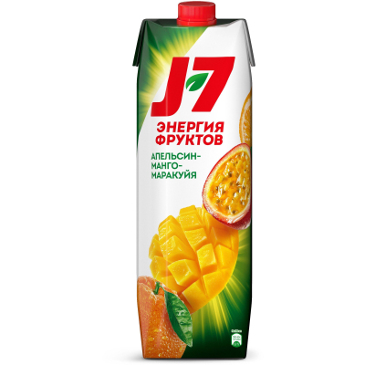 Нектар J7 Апельсин-Манго-Маракуйя с мякотью 0,97л