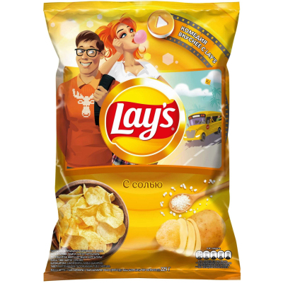 Чипсы Lays с солью, 225г