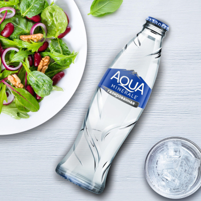 Вода питьевая Аква Минерале Газ 0.26л НВБ 12шт/уп