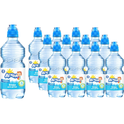 Вода питьевая Агуша 0,33л, 12шт/уп
