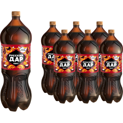 Квас Русский Дар,ПЭТ, 2л, 6шт/уп