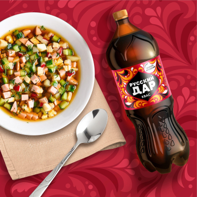 Квас Русский Дар,ПЭТ, 2л, 6шт/уп