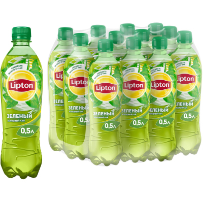 Чай холодный Lipton зеленый, ПЭТ, 0,5л, 12шт/уп