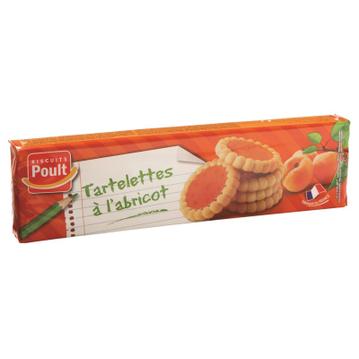 Печенье POULT тарталетки с начинкой со вкусом абрикоса 150г