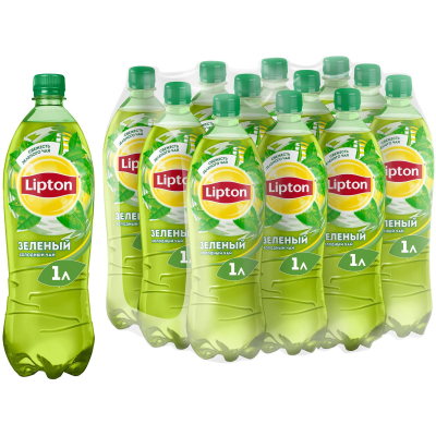 Чай холодный Lipton зеленый, ПЭТ, 1л, 12шт/уп