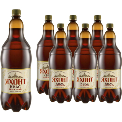 Квас Яхонт трапезный фильтрованный пастеризованный пэт 2л 6шт/уп