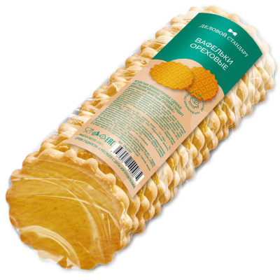 Печенье Деловой Стандарт Домашние вафельки ореховые, 235г