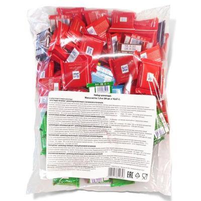 Шоколад Ritter Sport мини, 6 вкусов, 84шт