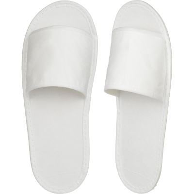 Тапочки одноразовые спанбонд, отк.мыс, Эва 3мм, 100пар/уп