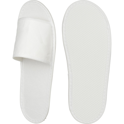 Тапочки одноразовые спанбонд, отк.мыс, Эва 3мм, 100пар/уп
