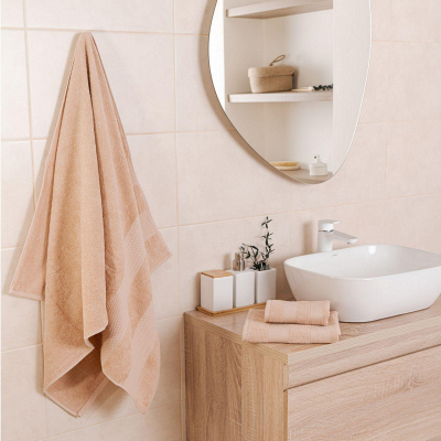 Полотенце махровое гл/кр Конфетти 50х90 бежевый