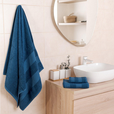 Полотенце махровое гл/кр Конфетти 50х90 синий