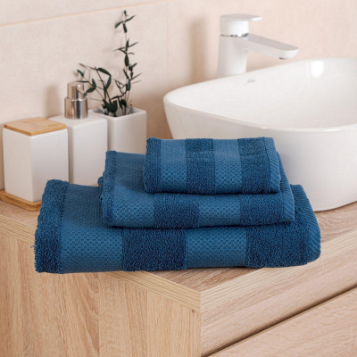 Полотенце махровое гл/кр Конфетти 50х90 синий