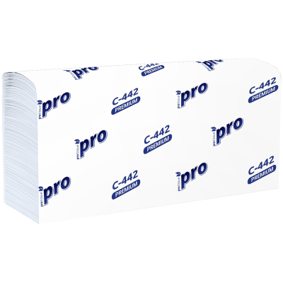 Полотенца бумажные Z слож PROtissue 2сл 200л 21пач/уп С442