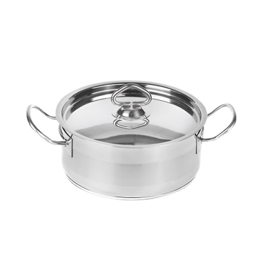 Кастрюля 2л нерж.тройное дно d=190 h=80, ИНДУКЦИЯ, LUXSTAHL, кт58