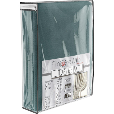 Штора Amore Mio Бархат 6ML T99-29 2,0x2,7 1 штЗеленый