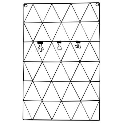 Доска органайзер-решетка Attache 36x55см черная, 3 зажима в наб