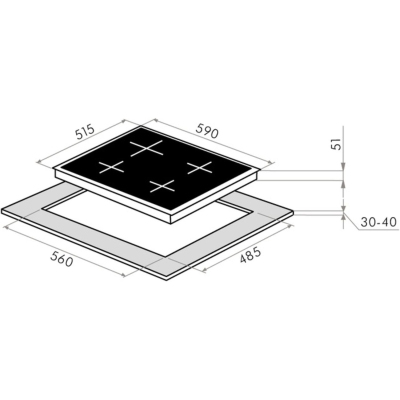 Варочная панель газовая MAUNFELD EGHG.64.63CW/G
