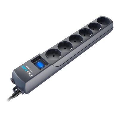 Сетевой фильтр Pilot S-max 7m(6р/7м/16А/150Дж/графит)