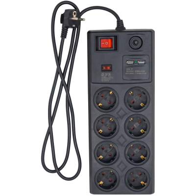 Сетевой фильтр СТАРТ С/УД-Ф SP 8x1 ZDVT 2USB(8р/1.5и/2xUSB)