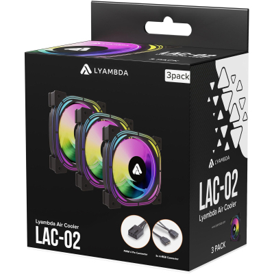 Вентилятор ПК LYAMBDA LAC-02(3шт/уп)