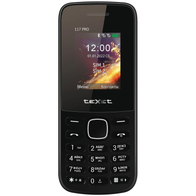 Мобильный телефон teXet TM-117 черный 4G PRO