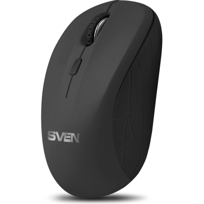 Мышь компьютерная SVEN RX-230W WLS черная , 3+1кл., 800-1600DPI (SV-017835)