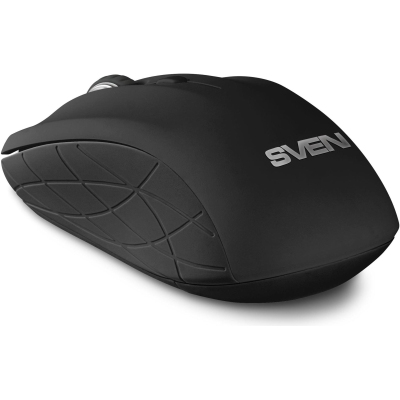 Мышь компьютерная SVEN RX-230W WLS черная , 3+1кл., 800-1600DPI (SV-017835)