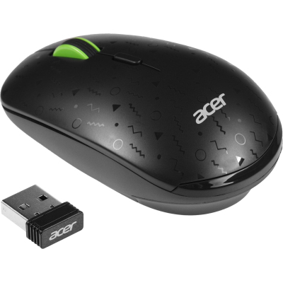 Мышь компьютерная Acer OMR307 черный оптическая (1600dpi) беспроводная USB