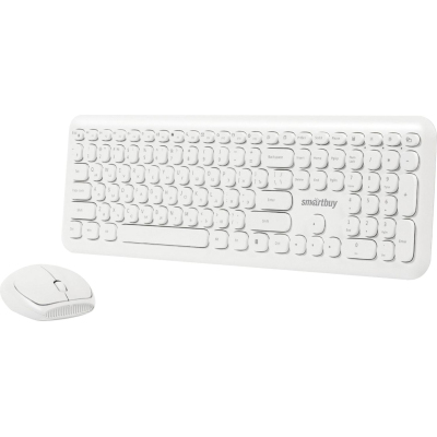 Набор клавиатура+мышь Smartbuy мультимедийный, белый (SBC-666395AG-W)