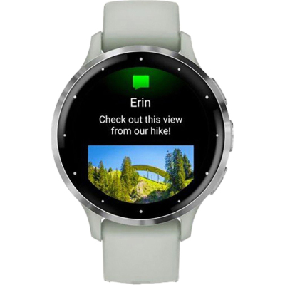 Смарт-часы Garmin VENU 3S серый с серебристым безелем, 010-02785-01